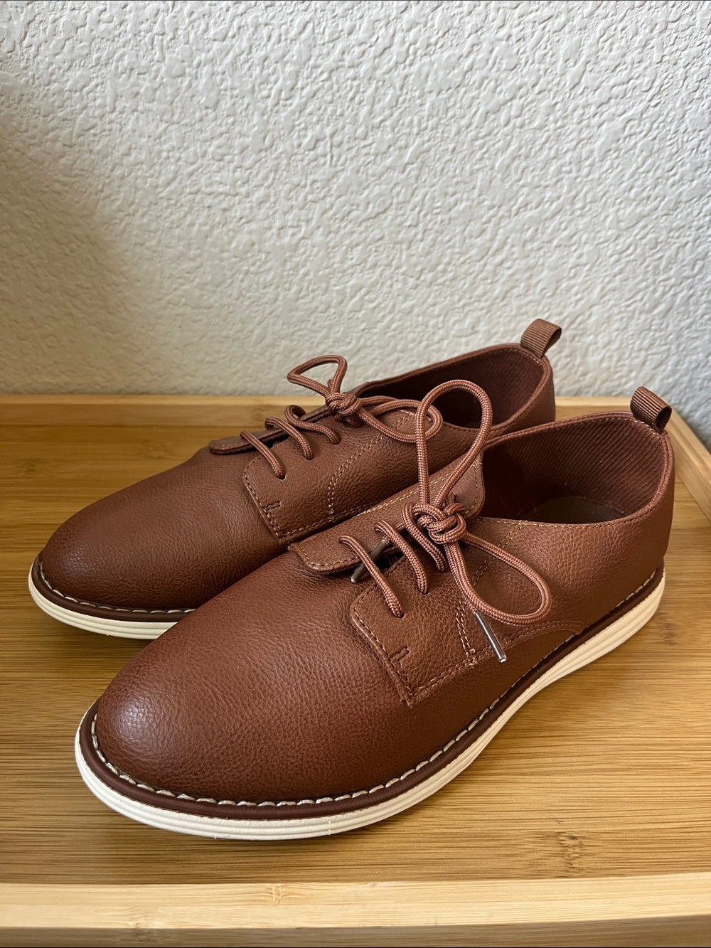 Cat & Jack Brown Kids Dress Lace-Up Shoes